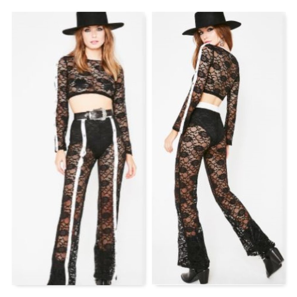 Lace Pants and Top Set
